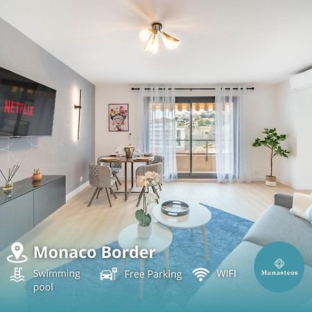 Ferienwohnung 5mn Monaco - Vue mer - Parking - Piscine - BB Beausoleil Exterior foto